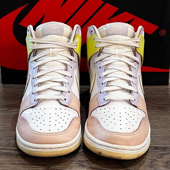 Nike Dunk High 'Cashmere' Lemon Twist Sneakers - Women's Size 8 - Picture 2 of 8